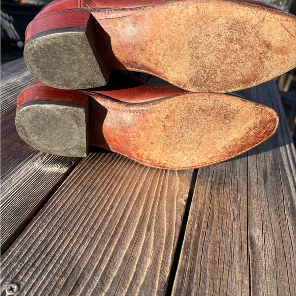 Lucchese Western Cowboy Leather Boots - Women’s size 10 D.  Blue with Stars - Picture 4 of 16